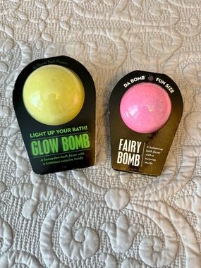 DA BOMB Glow Bomb & Fairy Bomb Bath Fizzers - Pink & Yellow